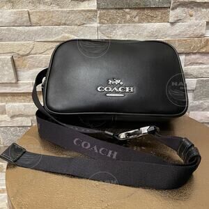 Coach Mini Jamie Camera Bag CR146 | Black Leather Crossbody Purse $278